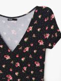 Czarna sukienka w kwiaty - czarny - CROPP - small2