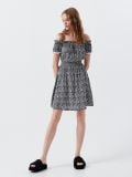 Sukienka hiszpanka w kwiaty - kremowy - CROPP - small1