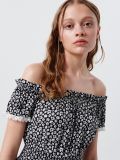 Sukienka hiszpanka w kwiaty - kremowy - CROPP - small2