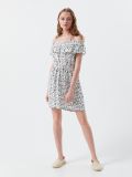 Sukienka hiszpanka w kwiaty - biały - CROPP - small1