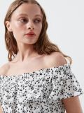 Sukienka hiszpanka w kwiaty - biały - CROPP - small2