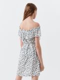 Sukienka hiszpanka w kwiaty - biały - CROPP - small3