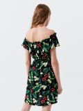 Sukienka hiszpanka w kwiaty - zielony - CROPP - small3