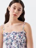 Рокля с флорални мотиви - бял - CROPP - small2