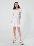 Schulterfreies Kleid - Weiß - CROPP - small1