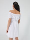 Schulterfreies Kleid - Weiß - CROPP - small3
