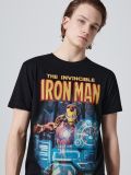 Koszulka z nadrukiem Iron Man - czarny - CROPP - small1