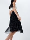 Fustă plisată, cu buline - negru - CROPP - small1
