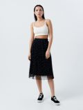 Fustă plisată, cu buline - negru - CROPP - small2