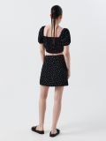 Bluzka z bufiastymi rękawami - czarny - CROPP - small3