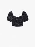 Bluzka z bufiastymi rękawami - czarny - CROPP - small4