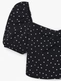 Bluzka z bufiastymi rękawami - czarny - CROPP - small5