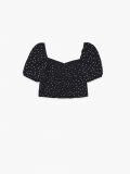 Bluzka z bufiastymi rękawami - czarny - CROPP - small6
