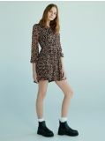 Sukienka w kwiaty - czerwony - CROPP - small1