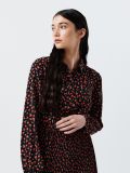 Plisowana sukienka w kwiaty - czerwony - CROPP - small1