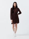 Plisowana sukienka w kwiaty - czerwony - CROPP - small2