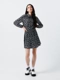 Rochie plisată în partea de jos - negru - CROPP - small1