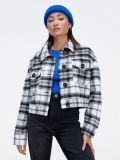 Kurtka koszulowa w kratę - czarny - CROPP - small1