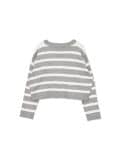 Szary sweter w białe paski - szary - CROPP - small5