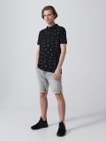 Koszulka polo z nadrukiem - czarny - CROPP - small5