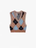 Kamizelka w romby - brązowy - CROPP - small4