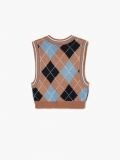 Kamizelka w romby - brązowy - CROPP - small6