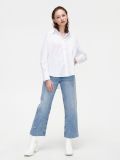 Jeans straight con effetto consumato decorativo - Blu - CROPP - small1