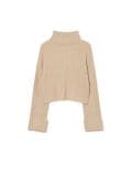 Jesienny sweter oversize z golfem - beżowy - CROPP - small6
