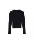 Czarny rozpinany sweter w prążki - czarny - CROPP - small6