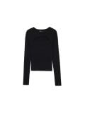 Czarny sweter z wycięciem z przodu - czarny - CROPP - small2