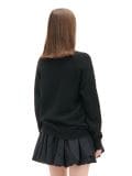 Pulover s potiskom - črna - CROPP - small4