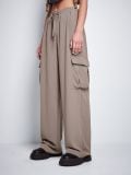 Beżowe spodnie wide leg cargo - beżowy - CROPP - small2