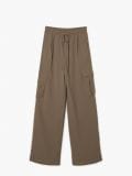 Beżowe spodnie wide leg cargo - beżowy - CROPP - small4