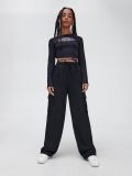 Czarne spodnie wide leg cargo - czarny - CROPP - small1