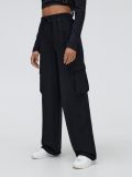 Czarne spodnie wide leg cargo - czarny - CROPP - small2