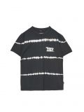 Czarno-biała koszulka z wzorem tie-dye - czarny - CROPP - small2