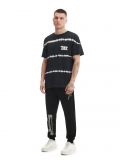 Czarno-biała koszulka z wzorem tie-dye - czarny - CROPP - small1