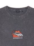 T-shirt z efektem acid wash - czarny - CROPP - small3
