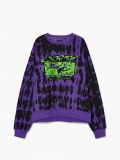 Bluza oversize z nadrukiem - fioletowy - CROPP - small4