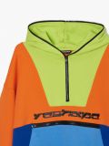 Multikolorowa bluza z kapturem - pomarańczowy - CROPP - small2