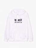 Felpa bianca con cappuccio e stampa - Bianco - CROPP - small4