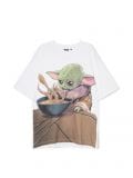 T-shirt z Baby Yodą - biały - CROPP - small1