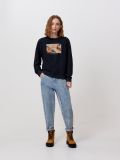 Bluza oversize z efektem sprania - czarny - CROPP - small1