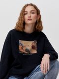 Bluza oversize z efektem sprania - czarny - CROPP - small2
