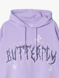 Fioletowa bluza z kapturem oversize - fioletowy - CROPP - small5