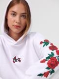 Bluza z kwiatowym motywem - biały - CROPP - small1