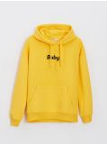 Hoodie mit Schriftzug - Gelb - CROPP - small1