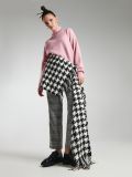 Szalik w pepitkę - czarny - CROPP - small1