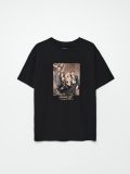 Koszulka oversize Gossip Girl - czarny - CROPP - small1