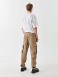 Spodnie cargo loose - beżowy - CROPP - small3